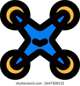 drone icon color style design
