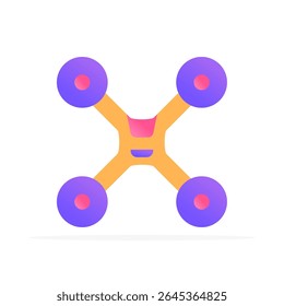 Drone icon, colored flat vector. Modern and minimalist design.