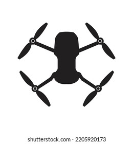 Drone icon copter or quadcopter with camera