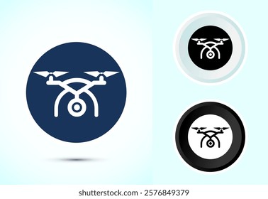 Drone icon design illustration. Drone Quadro copter logo sign symbol