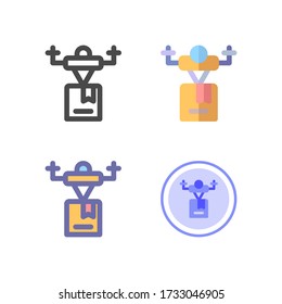 diseño de iconos drone para el diseño de su sitio web, logotipo, aplicación, interfaz de usuario. Ilustración gráfica vectorial y trazo editable. EPS 10.