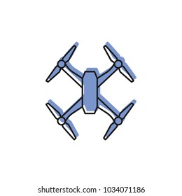 Drone icon in doodle style