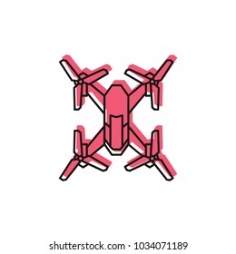 Drone icon in doodle style