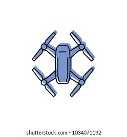 Drone icon in doodle style