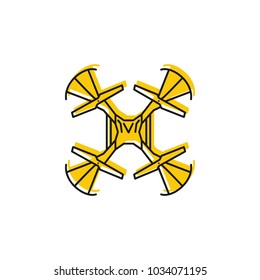 Drone icon in doodle style