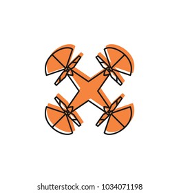 Drone icon in doodle style