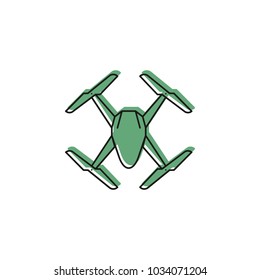 Drone icon in doodle style