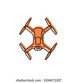 Drone icon in doodle style