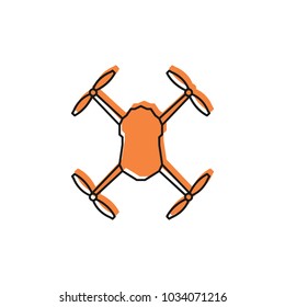 Drone icon in doodle style
