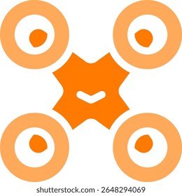Diseño de estilo de doble tono de icono de drone