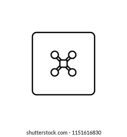 drone icon. Element of drones for mobile concept and web apps illustration. Thin line icon for website design and development, app development. Premium icon