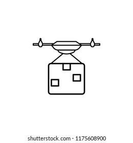 Drone icon. Element of global logistics icon for mobile concept and web apps. Thin line Drone icon can be used for web and mobile