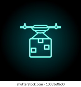 Drone icon. Elements of Logistics in neon style icons. Simple icon for websites, web design, mobile app, info graphics