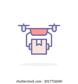 Drone icon in filled outline style. For your design, logo. Vector illustration.