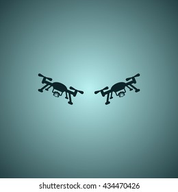 drone Icon, flat design style