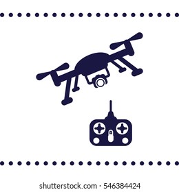 drone Icon, flat design style