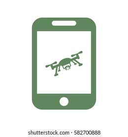 drone Icon, flat design style