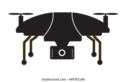 drone icon flat design style. drone on white background. 