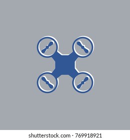 drone Icon, flat design style