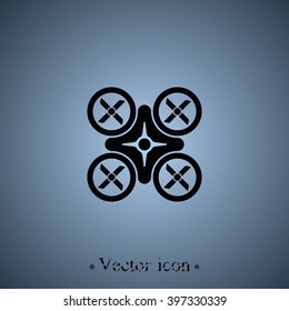 Drone icon. Flat illustration.