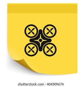 Drone icon. Flat illustration.