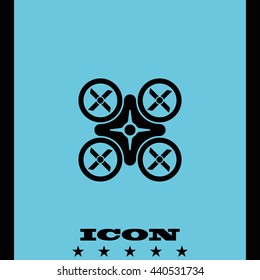 Drone icon. Flat illustration.