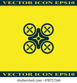 Drone icon. Flat illustration.