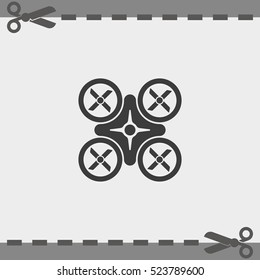 Drone icon. Flat illustration.
