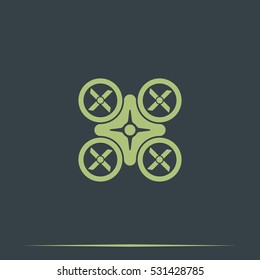 Drone icon. Flat illustration.