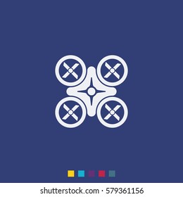 Drone icon. Flat illustration.