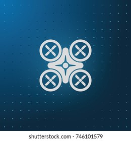 Drone icon. Flat illustration.