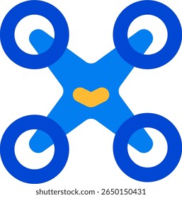 Diseño de estilo plano de icono de dron