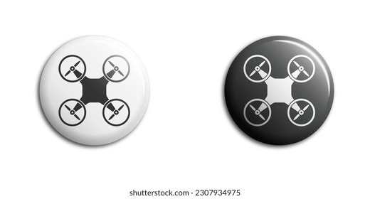 Drone icon. Flying camera. Quadcopter icon. Vector illustration.