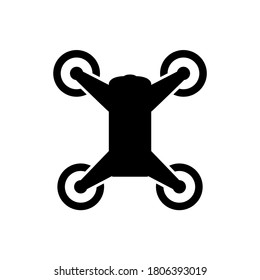 drone icon, flying drone logo isolated on white background