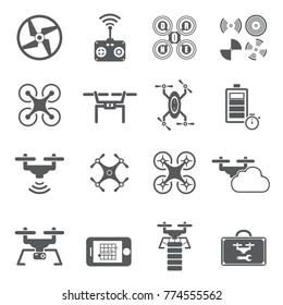 Drone icon  icon / flying set / vector