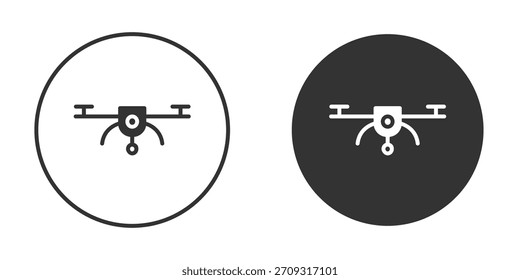 Ícone de drone no estilo de glifo para Design da Web. Ícones de UI UX