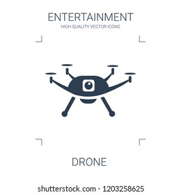 drone icon. high quality filled drone icon on white background. from entertainment collection flat trendy vector drone symbol. use for web and mobile