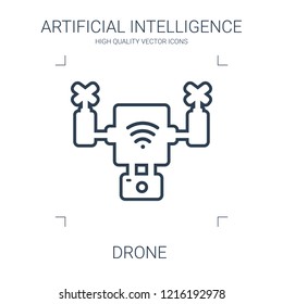 drone icon. high quality line drone icon on white background. from artificial intelligence collection flat trendy vector drone symbol. use for web and mobile