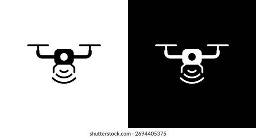 Ícone de drone ilustração design de elemento. ícones de glifo preto