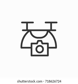 Drone icon, illustration isolated vector sign symbol