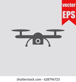 Drone icon infographic isolated in flat style.Vector illustration.