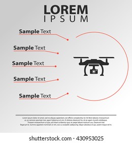 drone icon. infographics template