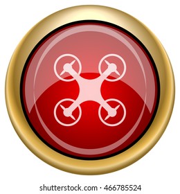 Drone icon. Internet button on white background. EPS10 vector.