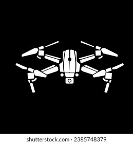 
Drone icon isolate on black background. Isolate on a white background. Vector graphics.