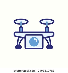 drone icon, isolated blue icon theme gadget