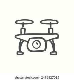 drone icon, isolated handdrawn icon theme gadget