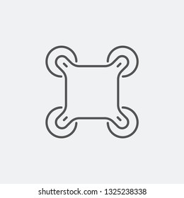 Drone icon isolated on background. Quadcopter symbol modern, simple, vector, icon for website design, mobile app, ui. Vector Illustration