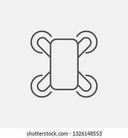 Drone icon isolated on background. Quadcopter symbol modern, simple, vector, icon for website design, mobile app, ui. Vector Illustration