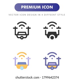 drone icon isolated on white background. for your web site design, logo, app, UI. Vector graphics illustration and editable stroke. EPS 10.