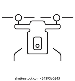 drone icon isolated on white background, vector illustration.